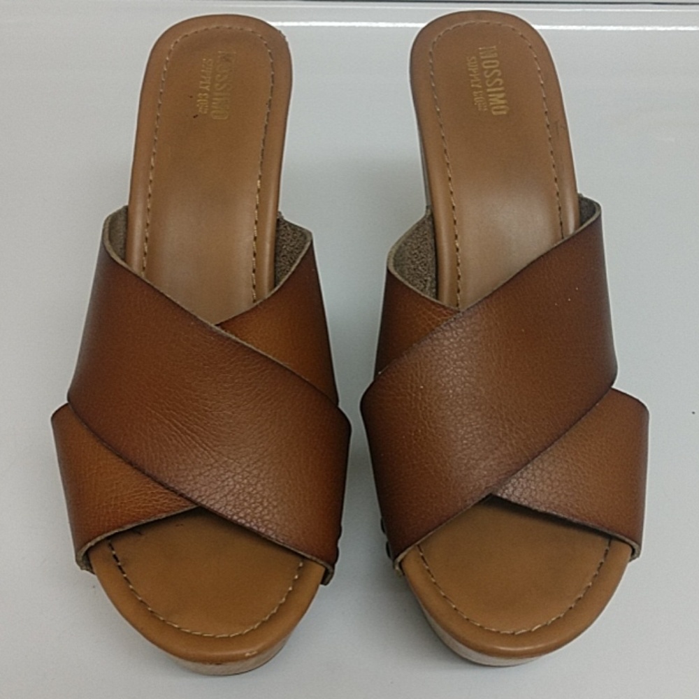 Mossimo Brown Leather Wedges